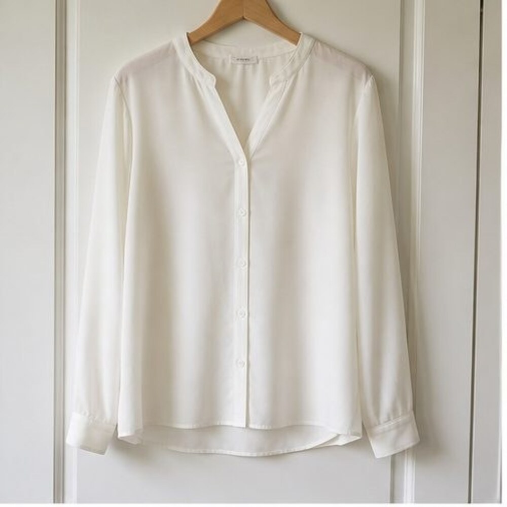 Ivory Tie Neck Blouse